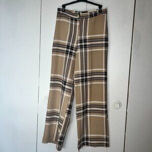 Like an Angel Relaxed Fit Trousers Dark beige/Checkered Size M